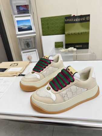 直销 女鞋工厂p 古驰 全新 Screener系列 情侣款 胖墩墩 面包鞋 小脏鞋 胖丁 双G 休闲 运动鞋 原版购入 开发 原版购入 开发 Screener系 - 点击图像关闭