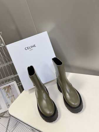 Celine思琳lisa同款马丁靴、超多网红明星种草 无敌显瘦马丁靴、做旧双色效果小牛皮皮质柔软鞋底厚5Cm左右、增高显腿细、原版定制小牛皮、牛皮内里真皮沿条 - 点击图像关闭