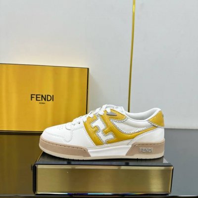 出厂价Ppp 男+50 最新版面 情侣款 Fendi芬迪2025新色系列板鞋休闲运动鞋 Fd Match 升级新款 全皮面拼接 新鲜血液注入加Ff复古的设计 超