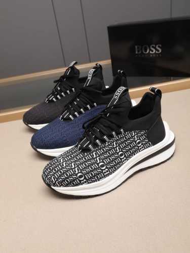 实价 新款 Boss* 最新爆款休闲鞋，顶端品牌奢侈～代购，顶级～质量。鞋面選用进口透气飞织搭配材质透气羊皮垫脚 精细做工。原版个性时尚柔软橡膠耐磨防滑大底，上