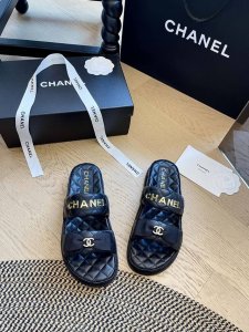 chanel 24新款厚底蝴蝶结拖鞋 鞋面：小羊皮 内里：羊皮 Size:35-40 40定制不退换