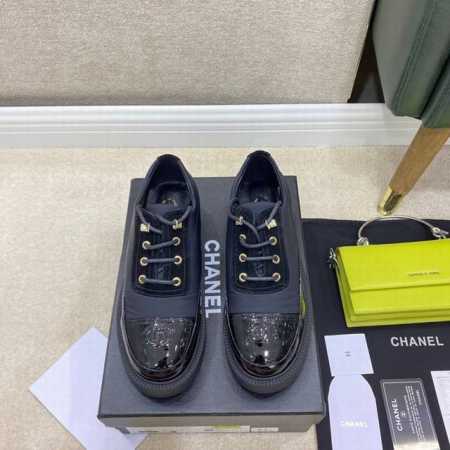 chanel香奈儿2024秋冬b新款单鞋厚底乐福鞋 鞋面原版定制 牛油皱 罗稠布 香奈儿经典皱布 漆皮拼接 垫脚羊皮内里 原版开模珍珠 五金logo 重金开模T - 点击图像关闭