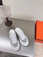 爱马仕 Keep 运动半拖 经典搭配 凸起Logo 白色小牛皮 搭配 经典御用布料 高版本 Tpu成型大底 爱马仕 简约狂魔 经典百搭 原版一体成型大底 手工