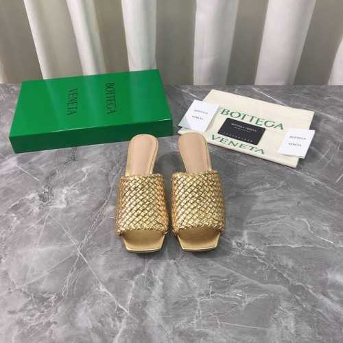 工厂p价p 顶级高端版本 代购品质 原版开发 Bottega Veneta Ss新品爆款夏季方头中跟凉鞋Knot穆勒凉拖女鞋 Bv新款小编织鎏金中跟抢手大爆款