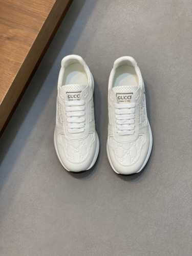 Gucci 古驰 -高端品质 原单 -鞋面 纳帕小牛皮 荔纹小牛皮 电脑刺绣品牌图腾 -内里 水染牛皮 -大底 超轻Tpu 橡胶 双色成型大底 -超高品控 做工