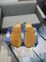 独家实拍 顶级版本 24Ss情侣德国birkenstock勃肯boston真皮包头软木拖鞋博肯沙滩情侣拖鞋 多色选择！ 专柜包装！ 鞋面：原版牛皮京 垫脚牛皮京