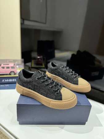 迪奥 2024秋冬高定系列新款男鞋 CD 果冻色平底休闲鞋 Dior and STONE ISLAND B33圆头系带帆布滑板鞋 明星同款Oblique字母l - 点击图像关闭