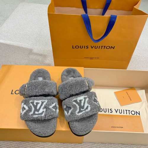 LV 泰迪毛毛拖鞋 Paseo Comfort 系列最新款 太好看啦、新一代耐看又好穿 时尚达人必入单品、最火系列 原版开发 代购级 定制真羊羔毛 质感用心感受