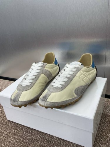 工厂p价p maisonmargiela 情侣款系带德训休闲鞋 Mm6 马吉拉平底圆头拼色复古阿甘鞋 材质 进口磨砂牛皮拼接环保透气科技面料+ 水染羊皮内里+原