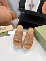 工厂p价 女装女鞋 运动原单 G家 古驰 专柜新品 防水台马衔扣 麻绳编织坡跟厚底台 拖鞋 原版1 1复制 1面料 牛皮 原版布料 2原版1:1定制五金 3内里