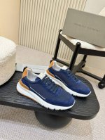 实价 Brunello Cucinelli 2025Ss新款休闲运动鞋出货 新材料 丰富色彩和雅致细节重新定义了这款运动鞋的风格 鞋面的粒面小牛皮洋溢着复古的品