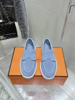 代购级 情侣款 男10 hermes 爱马仕 H家 Game Kelly扣厚底乐福鞋 小牛皮乐福鞋风格免系带休闲运动鞋 搭配功能性镀钯Kelly鞋扣 原版定制K