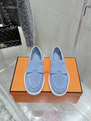 代购级 情侣款 男10 hermes 爱马仕 H家 Game Kelly扣厚底乐福鞋 小牛皮乐福鞋风格免系带休闲运动鞋 搭配功能性镀钯Kelly鞋扣 原版定制K