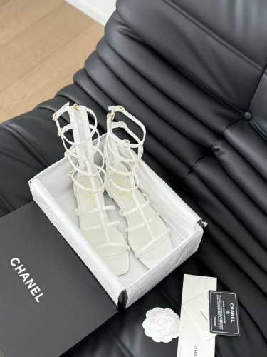 chanel P春夏新款罗马凉鞋 顶级品质 经典的罗马系列 鞋面牛皮 垫脚小羊皮 原版大底 Size:35-39 34.40.41定做