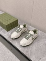 GU'CCI & Nike联名 小红书卖疯了情侣款 专柜如图包装 广州大厂品质 -翻毛藏蓝 周年高端定制 低帮休闲板鞋 大厂纯原品质出货 超高清洁度 皮料切割干