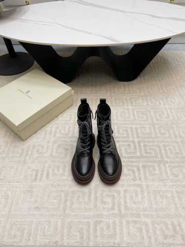 出厂牛反绒 牛皮面+10 小众潮牌Brunello Cucineli ss24秋冬 new arrival～ 布鲁内诺库奇内利｜新款系带马丁靴短靴！ 上脚帅气舒