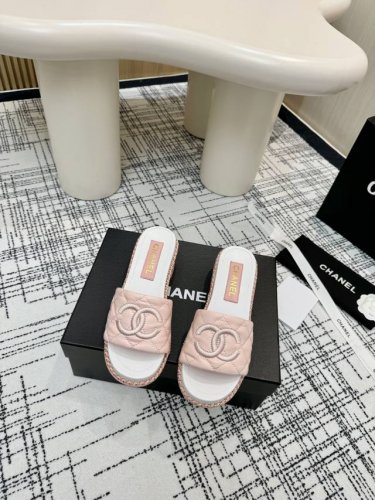 橙子出厂价p chanel 香奈儿 春夏新款 链条粗跟拖鞋 菱格高跟凉拖 小红书初夏推荐 小香风25Ss skp百搭新品 顶奢休闲 码数 35-41