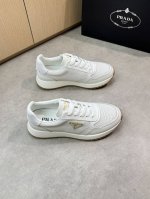 prada 普拉达 -高端品质 原单休闲运动鞋 -鞋面 纳帕小牛皮 打孔小牛皮 鞋身车缝品牌金属扣件 鞋舌丝印高周波品牌Logo -内里 水染牛皮 -大底 超轻