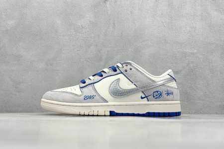 400 現貨 终端放店 Xc版 Nike Sb Dunk Low X Stussy 蛇年限定 白灰蓝双鞋带 纯原大厂出品 极力推荐 原装头层材料 独家版型蒸餾加 - 点击图像关闭