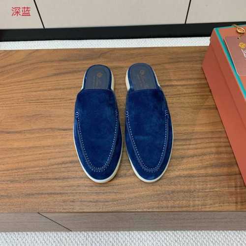 Loro Piana 男款包头拖。复古优雅低调奢华。时尚性与皮料实用性同样兼具依然全网最高品质。鞋面牛反绒，手工缝线，水染皮里，原版大底。码数：39-46 39