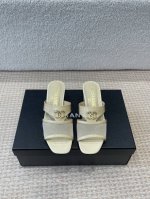 chanel 25C早春新款系列拖鞋 一如既往的高版本 经典双C版面 鞋面内里羊皮 真皮大底 Size:35-40 40定制不退换