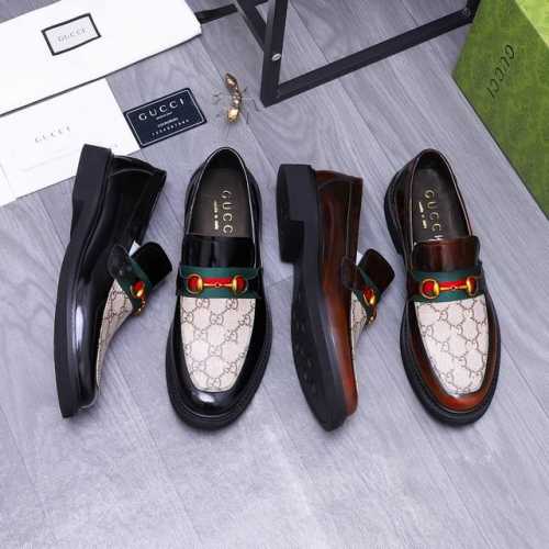 商品商标：Gucci 古驰 皮鞋 正码码数: 38-44 45要订做 不退换 商品材料：精选牛皮拼接鞋面 牛皮内里 橡胶大底