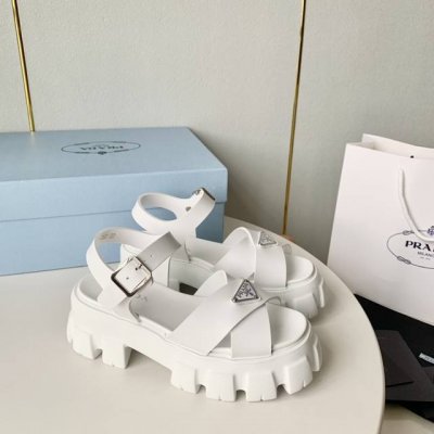 prada Aw 闭眼入的爆款罗马交叉凉鞋，锯齿厚底凉鞋 35-40