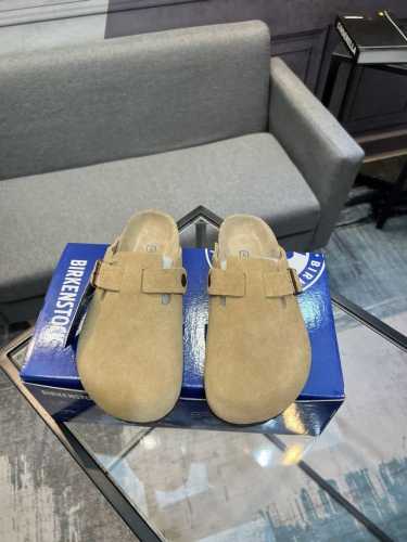 独家实拍 顶级版本 24Ss情侣德国birkenstock勃肯boston真皮包头软木拖鞋博肯沙滩情侣拖鞋 多色选择！ 专柜包装！ 鞋面：原版牛皮京 垫脚牛皮京