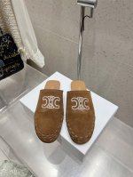 代购级 Celine 赛琳 凯旋门 25Ss 春夏新款 半拖 高级感十足 网红Ins种草神器、非常复古风、气场十足单品、设计风格非常新颖、高档且非常舒适. 压印