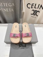 高版本出厂 Scholl & Balenciaga巴黎世家联名款25Ss夏季新款圆头软木平底防滑一字拖鞋 Balenciaga 2025巴黎世家联名Scholl