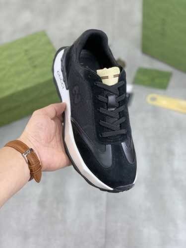 工厂价 实价 古奇gucci 官网最新款休闲时尚男鞋，爆款版型简洁大气，潮男专属.独有的官网最新品牌双g素元素古奇原版装饰，时尚又大方，面料原版磨砂小牛皮全进口