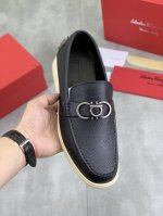 工厂p价p 实价 水染牛里 Salvatore Ferragamo 菲拉格慕 男士最新款休闲商务皮鞋 同步上市 面料采用专用进口原版荔枝纹小牛皮 内里采用进口水