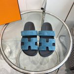 男码+10 hermes 爱马仕H家Chypre系列 魔术贴二舅拖鞋 顶级品质 鞋面 进口头层石头纹牛皮 手掌纹牛皮 渐变色牛皮 山羊皮 羊京 牛仔布 垫脚混种