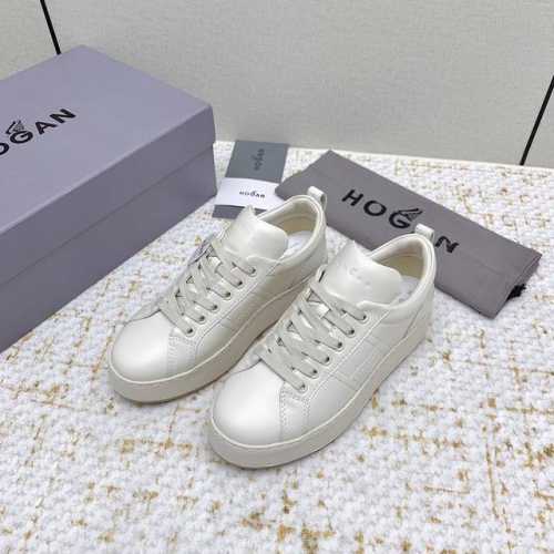 出厂女 男 高版本 Hogan 2025Vs春夏最新运动休闲系列 情侣厚底休闲鞋 流行 H拼色工艺~休闲运动鞋履精湛手工设计融入军装元素，兼职实用与个性造型感;