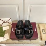 出厂价p ，古奇Gucci新款拖，压花皮面，羊皮里，原版私模Tpu大底，35-41码