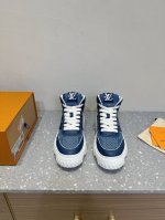 限男款 LV路易威登L家 驴牌 SPACE LANDER系列 牛仔 丹宁布 厚底 休闲 运动鞋 本款 LV Space Lander 便鞋出自 2024 早秋系