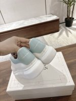 专柜新款 薄荷绿皮尾 羊里 女款 男款 顶级高端版本Alexander Mcqueen 亚历山大麦昆 Ss 新款 阔型运动鞋小白鞋休闲鞋新色 后尾巴真的是太有特