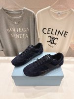 高版本出厂 情侣款 prada*普拉达p家25Ssfw New新款绑带情侣款休闲鞋 低调奢华懒人鞋 富人的不二选择 软胶底素有踩云感之称 舒适度百分百 细腻反绒