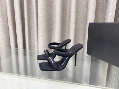 大王 新款！Alexander Wang亚历山大王高跟鞋女士奢侈品Alexande* Wang原版1:1的材料凹凸感带按摩的鞋垫配上注胶 Logo 搭配最潮方