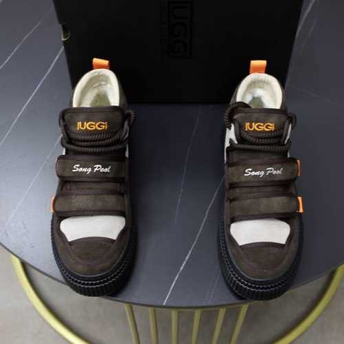 澳洲进口加厚羊毛 品牌：UGG正品代购 尺码：39 44 等级： 官网1:1 材料： 头层真皮防水防冻鞋面 真毛内里 原版防滑耐磨大底 款式类别：男士休闲鞋 搭