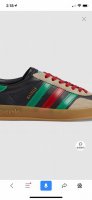 Gucc* X Adidas 22Fw New Arrival G 阿迪 联名板鞋，Adidas经典三线元素与三叶草标志融入Gucc*设计元素 大胆的配色夺人眼