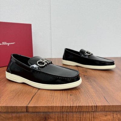 工厂P价 Ferragam菲拉格慕新款男士驾车鞋，一脚蹬百搭软皮乐福鞋清凉来袭！面料采用全进口牛皮，看得见的质感，重工车线，内里本染小牛皮，标配Logo牛皮垫脚