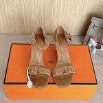 7Cm 组图 新配色出厂价p Hermes 爱马仕 Judy 70高跟凉鞋 时尚又百搭 搭配Hapi鞋扣 超级舒服 每个细节都做到极致 搭配同色调标志性纯鞋扣