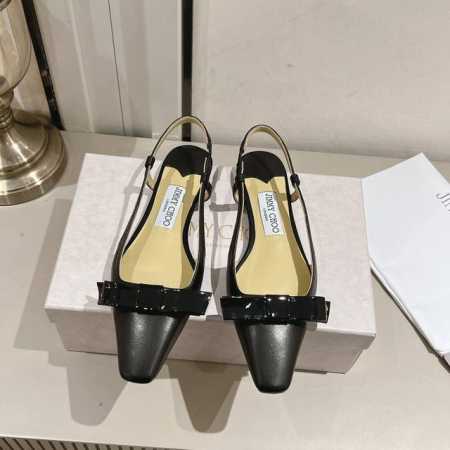 Jimmy Choo 2024春秋ADALEE蝴蝶结漏跟凉鞋 Sling back一字带设计时尚性感带点小俏皮！ Jimmy Choo ADALEE三个跟高 平 - 点击图像关闭