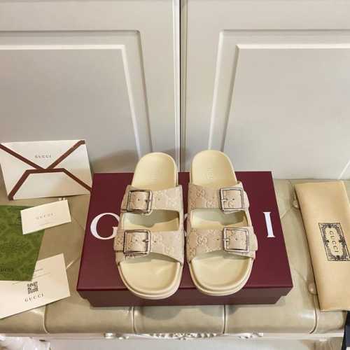 出厂价P ，古奇Gucci新款拖，压花皮面，羊皮里，原版私模Tpu大底，35-41码