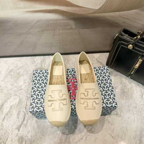 橙子出厂价p tory Burch 夏季新款 Tb草编渔夫鞋 一脚蹬乐福鞋 码数 35-41
