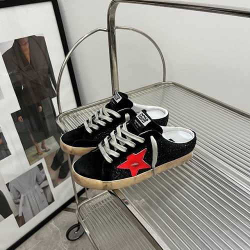长期做货.订单询价 黑亮片红星半拖情侣款# Golden Goose Deluxe Brand 夏季新款Ggdb 半拖小脏鞋 snerkers系列鞋面原版定制牛