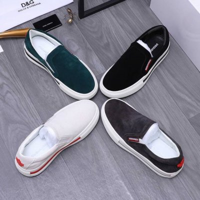 商品商标：Dsquared2 情侣款休闲套脚鞋 正码码数: 35-46 商品材料：精选磨砂牛皮鞋面 皮内里 原版大底
