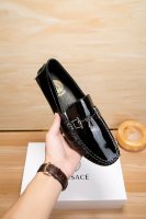实价 Verace 范思哲官网原版豆豆鞋 最新元素潮爆全球 官网火爆热卖 来自法国巴黎名媛贵族棒棒版 爆款 原版版本 专柜一比一 鞋面意大利进口原版定制牛漆皮