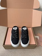 Miumiu 25Ss 春夏新款 厚底 帆布 半拖 小白鞋 简约造型，超轻原版开模鞋底，脚感妥妥满分 好穿好搭，增高6Cm Size: #35-40 40 定做